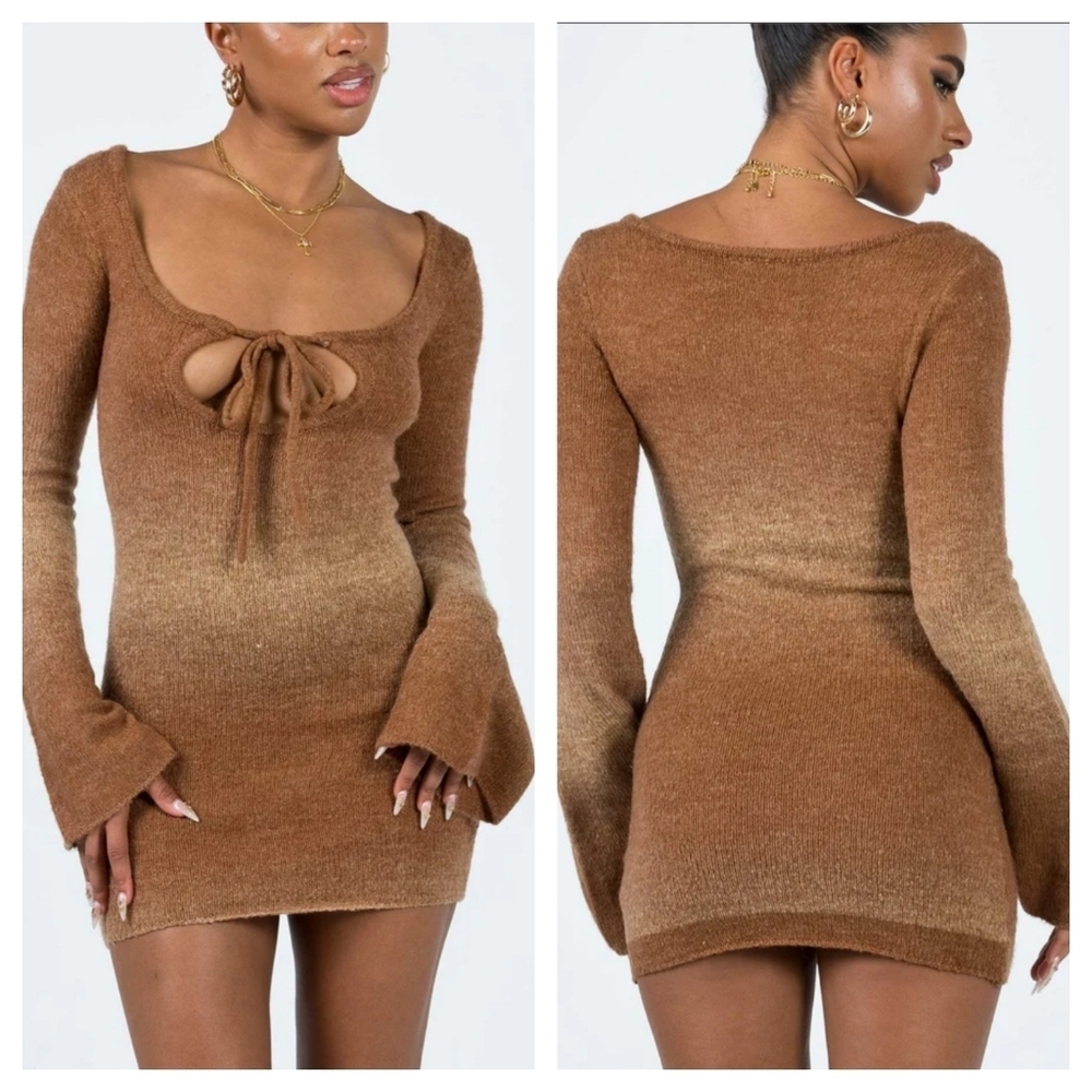 NEW Princess Polly Louden Bell Sleeve Knit Dress
